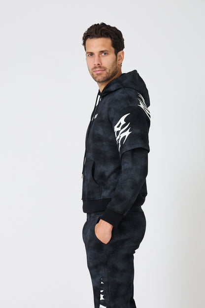 Men's Oversized Tracksuit Set – Flame / Tribal Prints