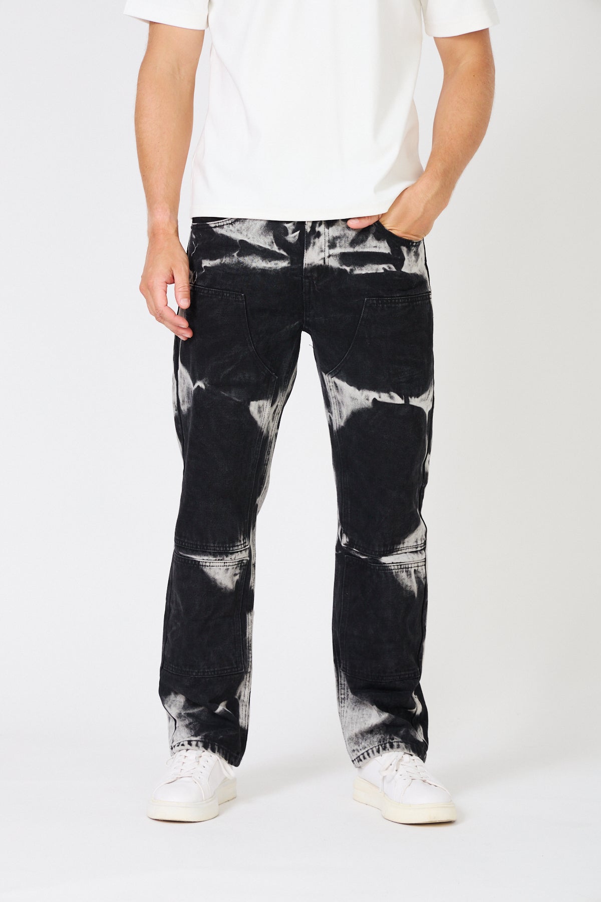 Veste et Pantalon Denim Effet Délavé - Ensemble