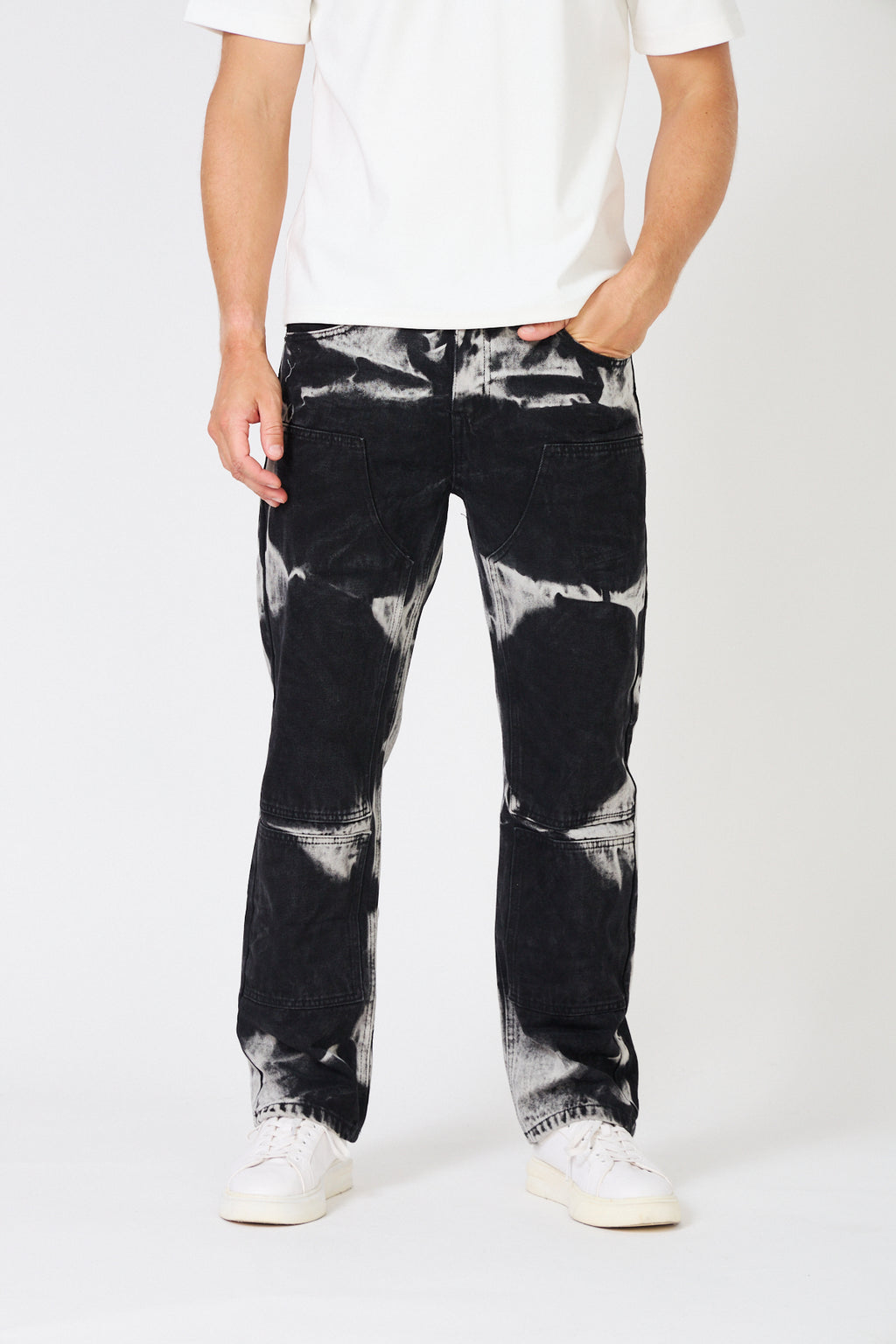 Veste et Pantalon Denim Effet Délavé - Ensemble