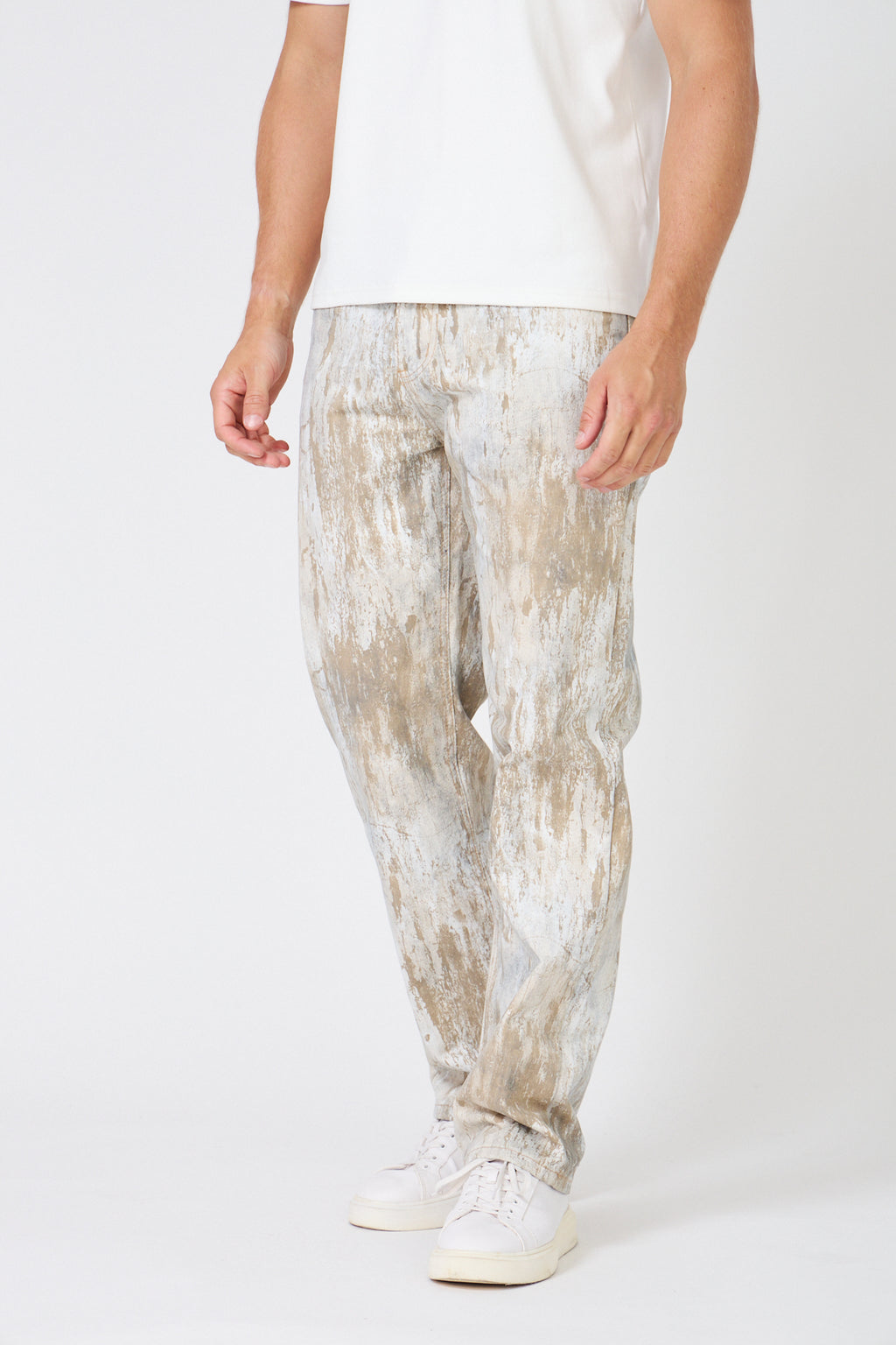 Veste et Pantalon Denim Effet Peinture - Ensemble