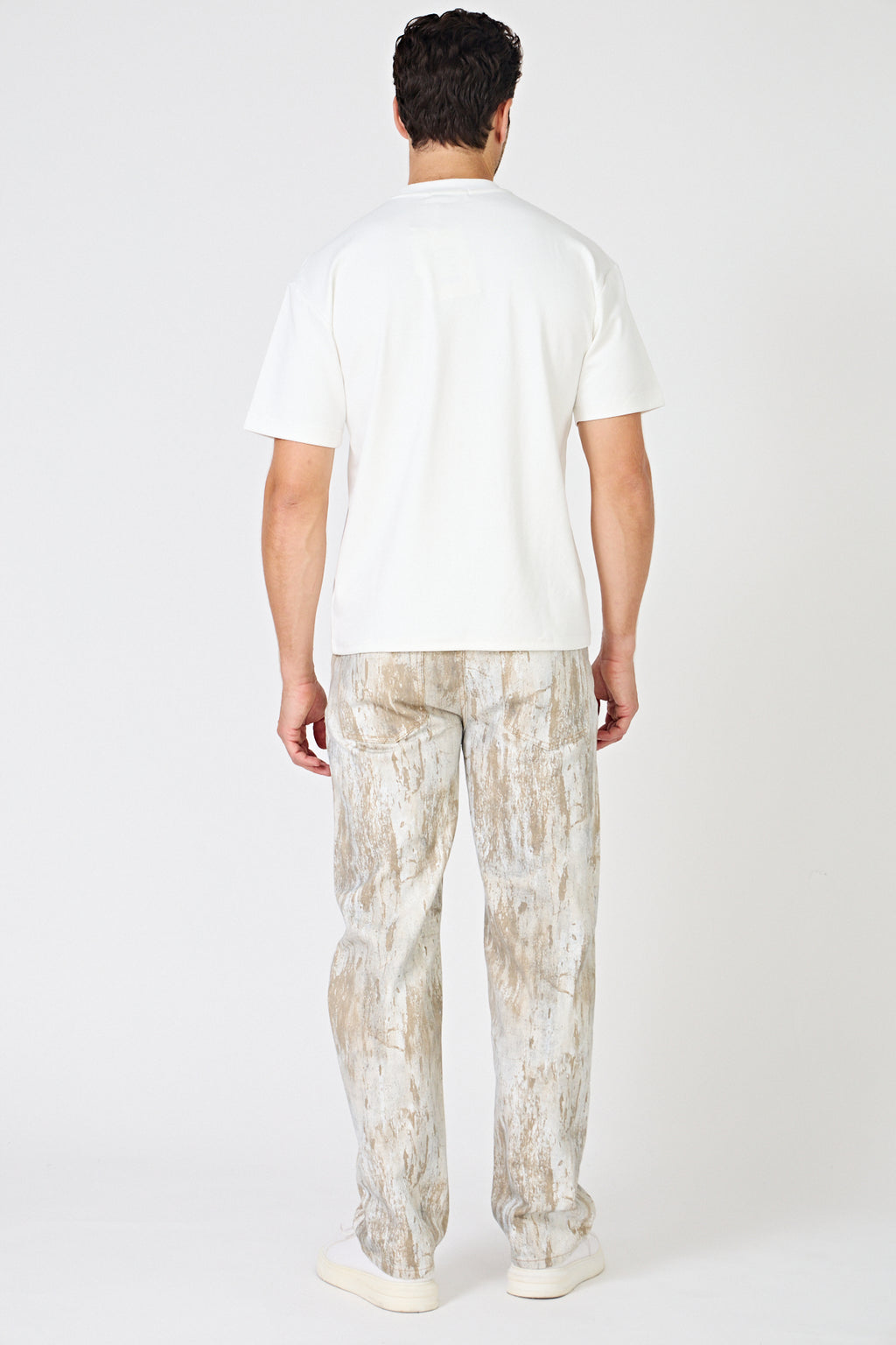 Veste et Pantalon Denim Effet Peinture - Ensemble