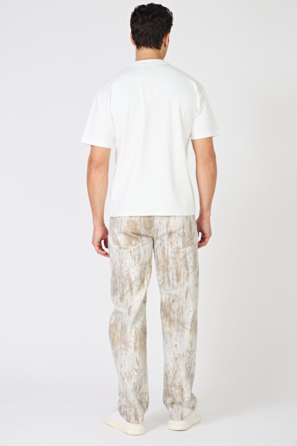 Veste et Pantalon Denim Effet Peinture - Ensemble