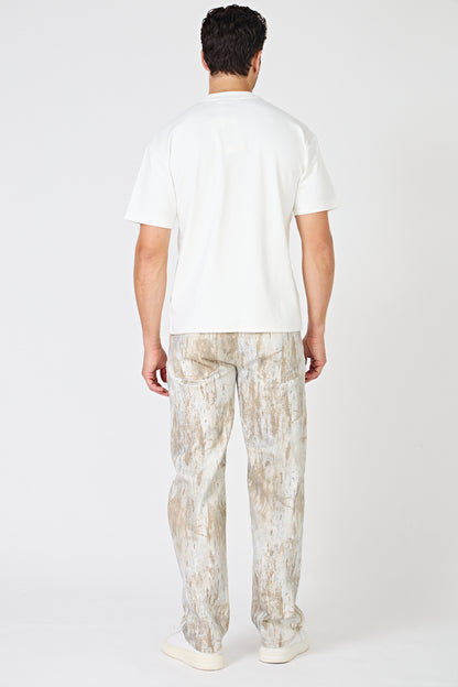 Paint Effect Denim Set – Street Chic Look for Winter