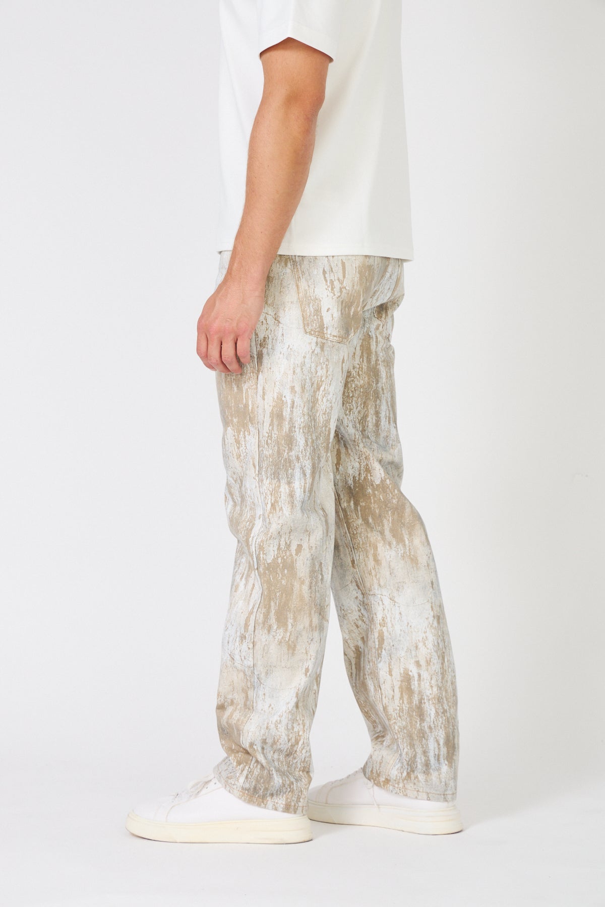 Veste et Pantalon Denim Effet Peinture - Ensemble