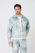 Paint Effect Denim Set – Street Chic Look for Winter