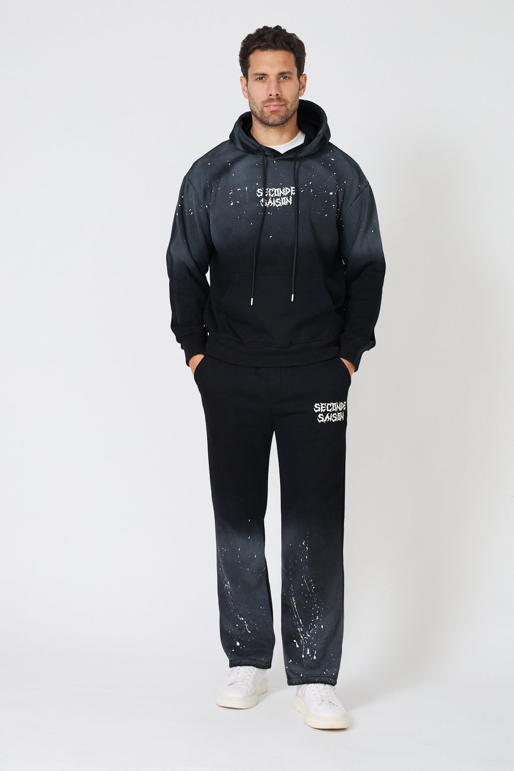 Hoodie Oversize Dégradé  - Imprimé "Seconde Saison"