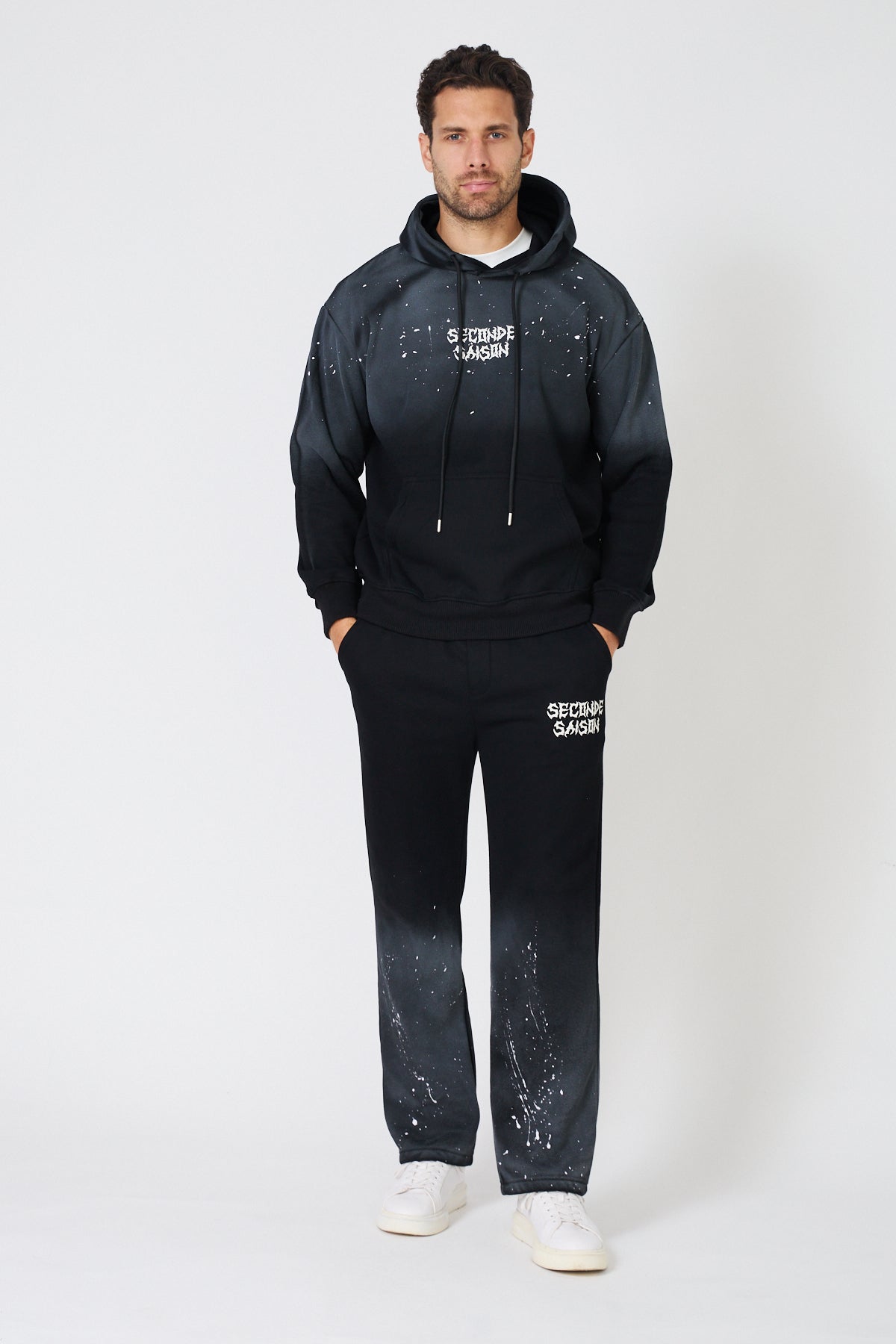 Hoodie Oversize Dégradé  - Imprimé "Seconde Saison"