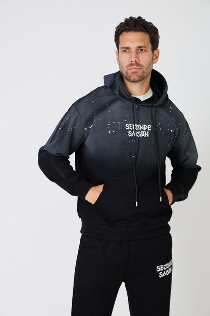Oversized Gradient Hoodie - "Second Season" Print - Streetwear Style