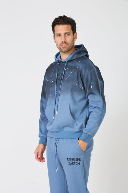 Oversized Gradient Hoodie - "Second Season" Print - Streetwear Style
