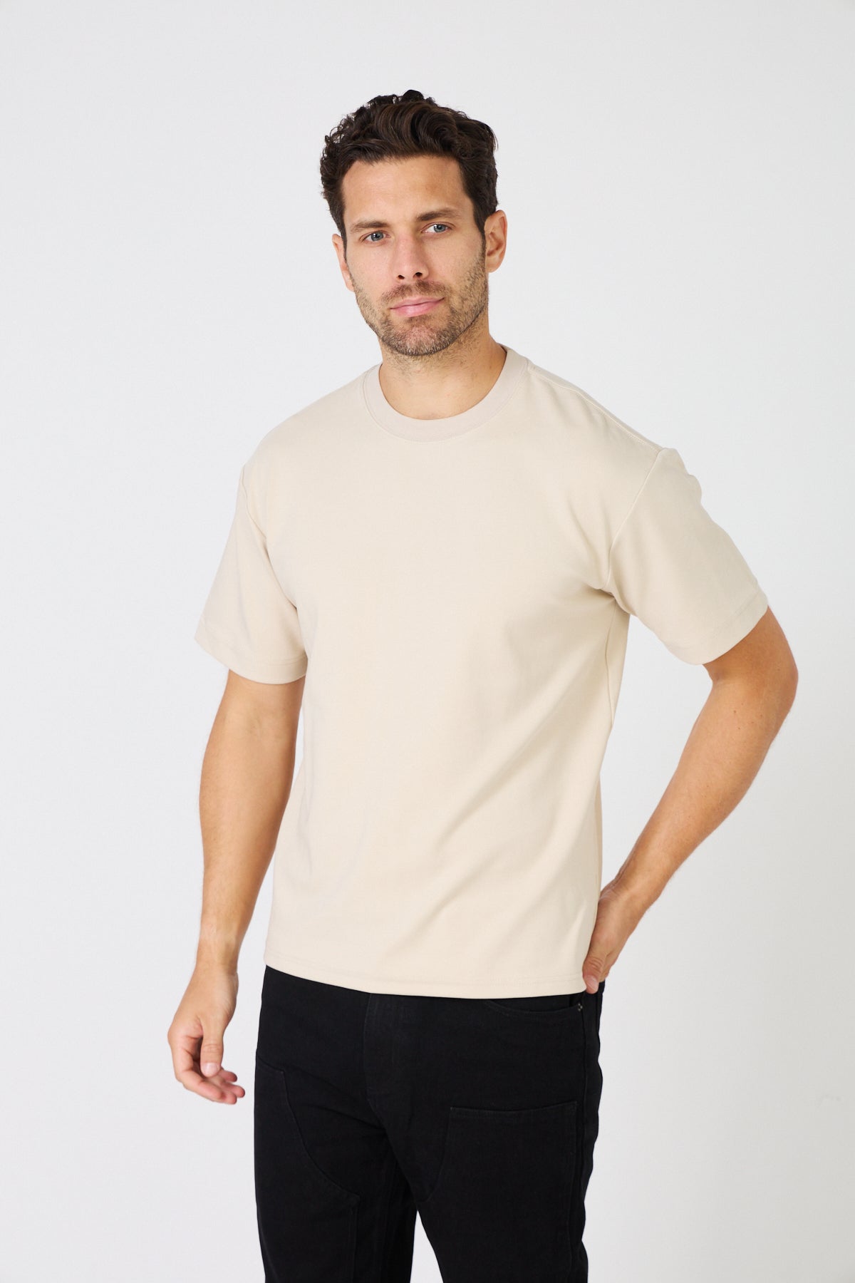T-Shirt Homme Oversize - Coton Uni