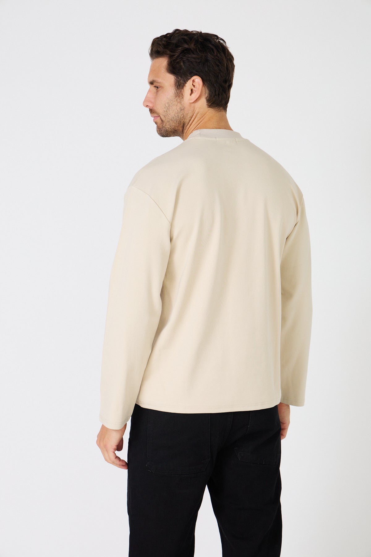 T-Shirt Manches Longues Homme - Coeur Rouge Brodé 'Seconde Saison'