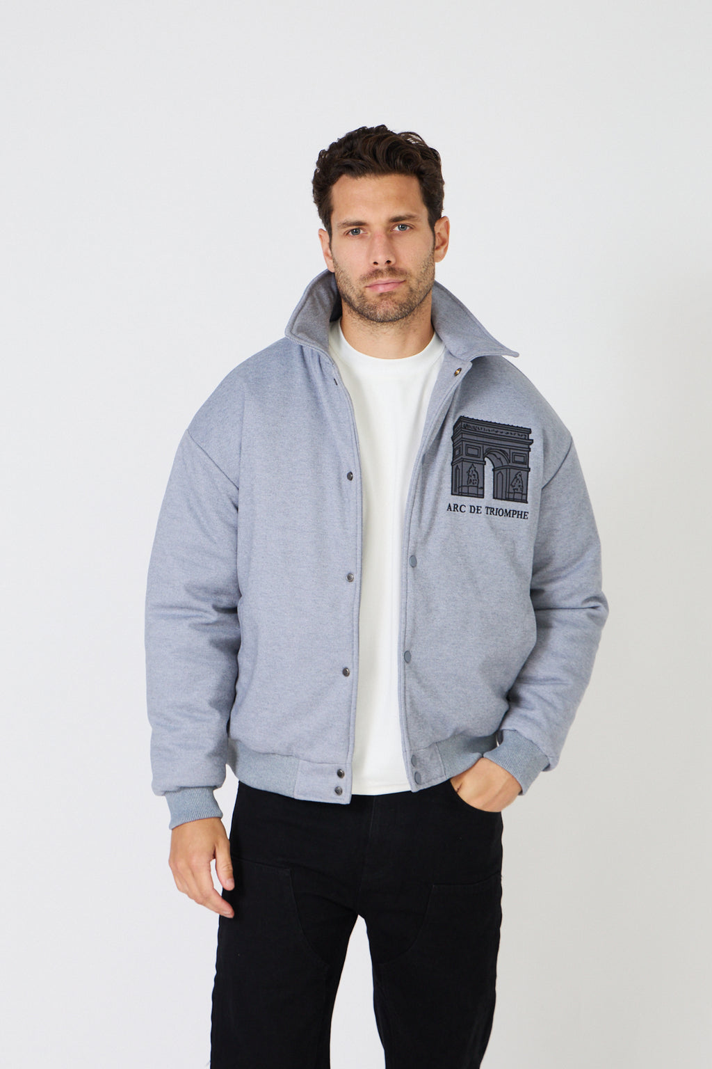 Veste Bomber Homme "Arc de Triomphe" Style Coach Jacket