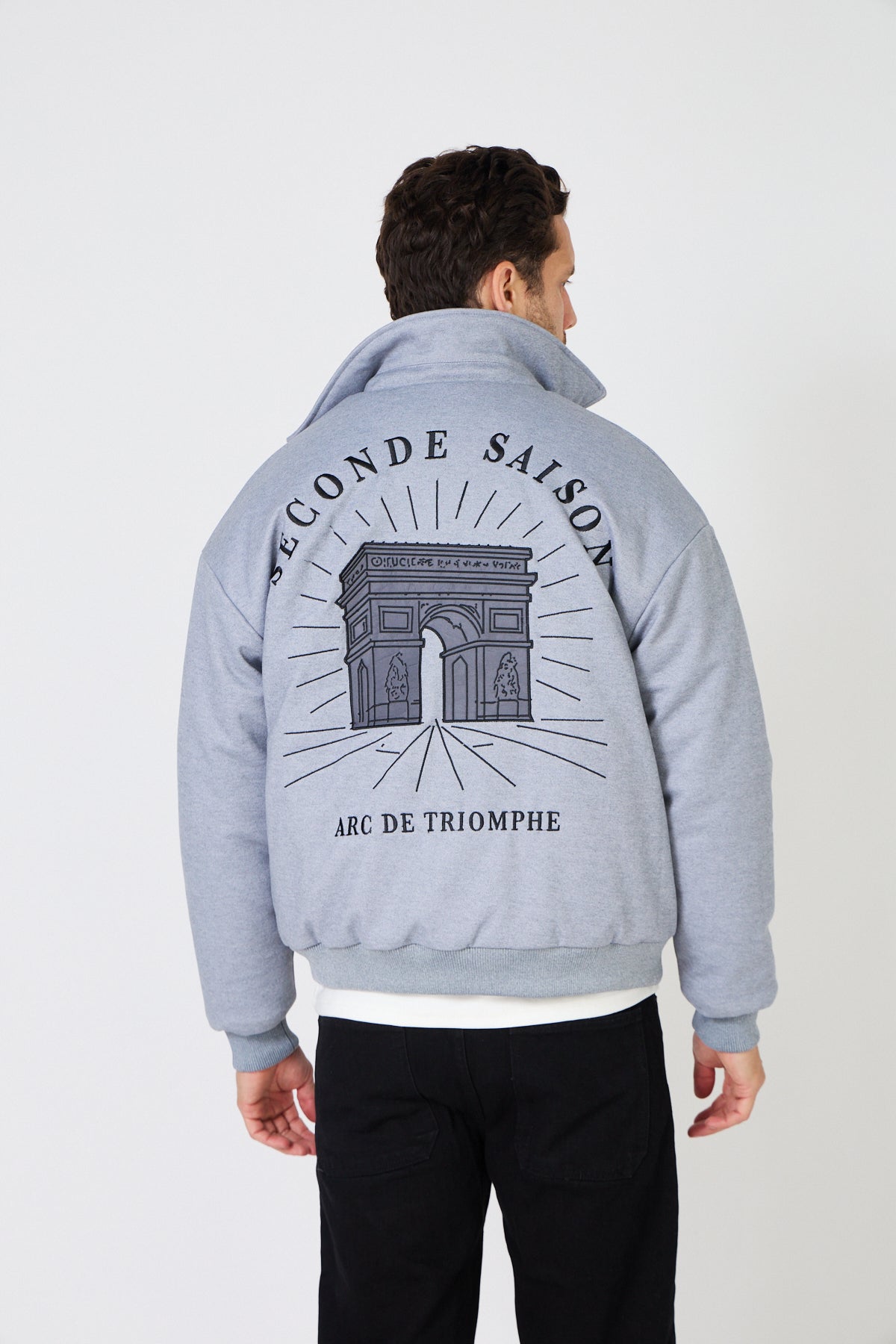 Veste Bomber Homme "Arc de Triomphe" Style Coach Jacket