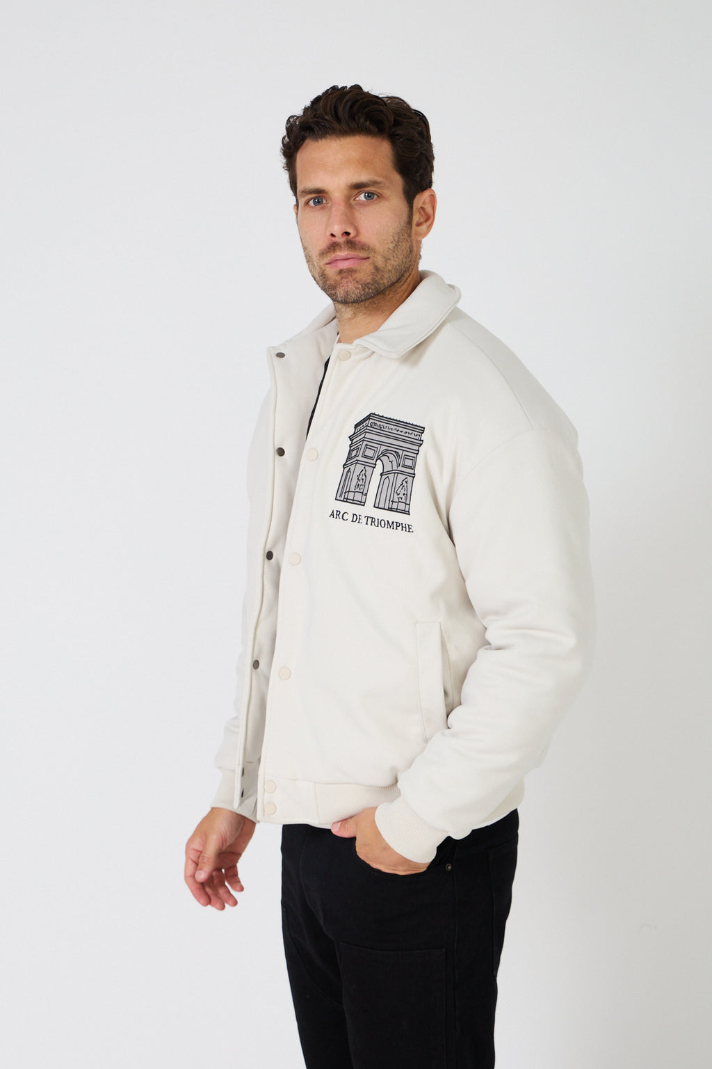 Veste Bomber Homme "Arc de Triomphe" Style Coach Jacket