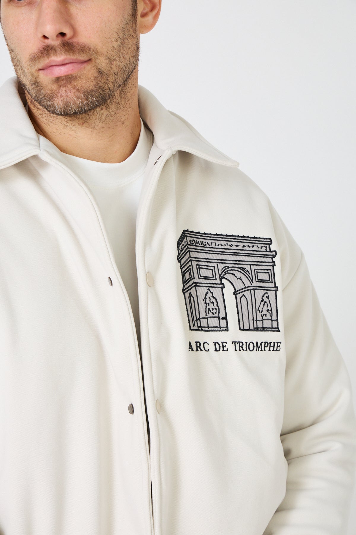 Men's Bomber Jacket "Arc de Triomphe" Coach Style Jacket