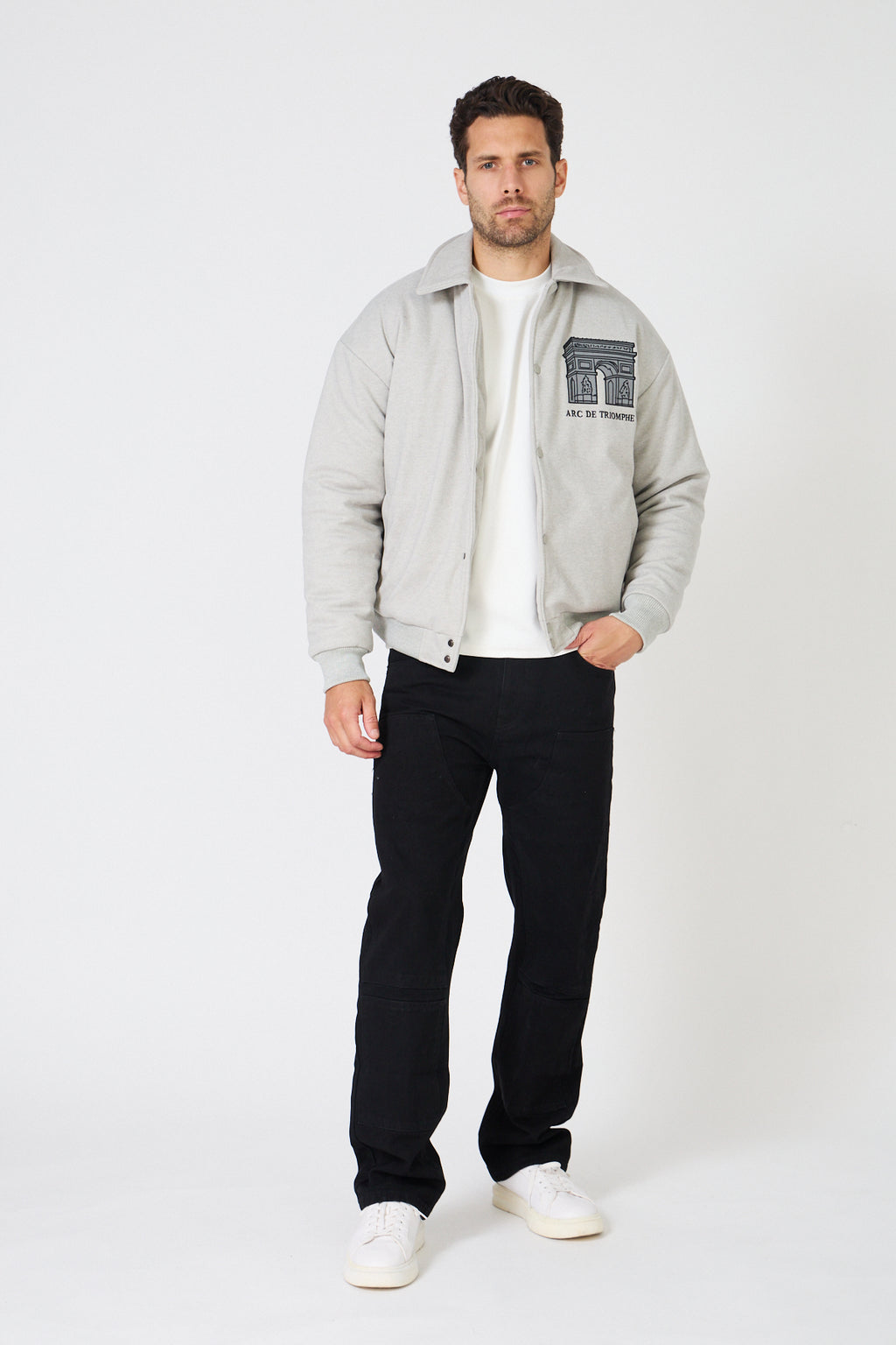 Veste Bomber Homme "Arc de Triomphe" Style Coach Jacket