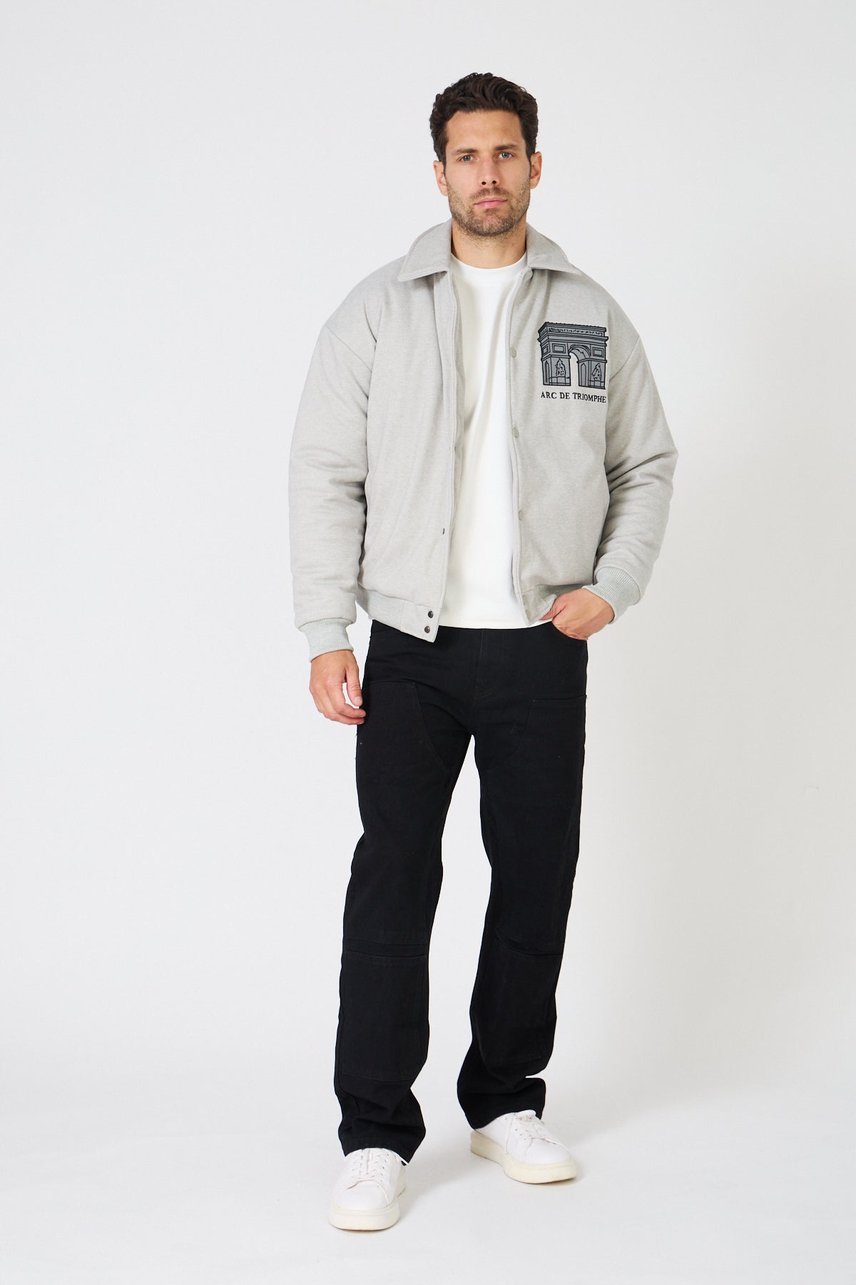 Veste Bomber Homme "Arc de Triomphe" Style Coach Jacket