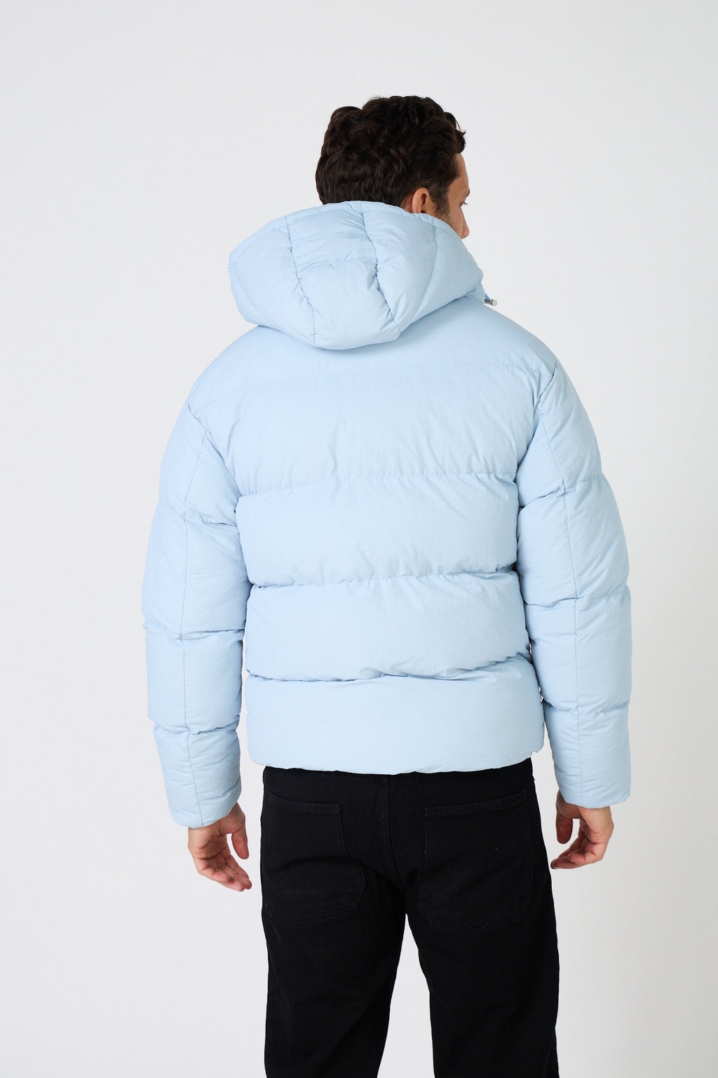 Men's Quilted Down Jacket with Hood