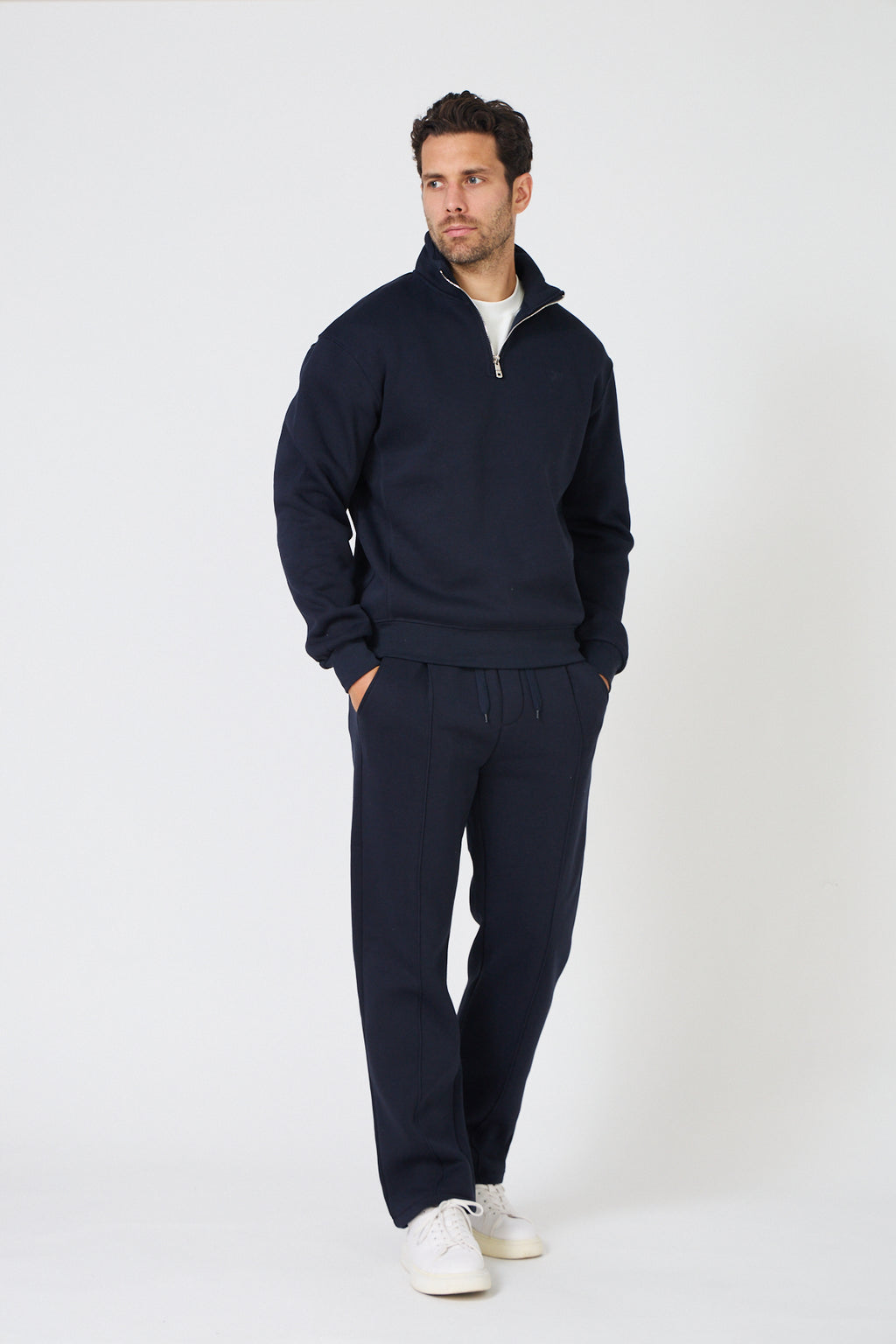 Half-Zip Sweatshirt and Jogger Set