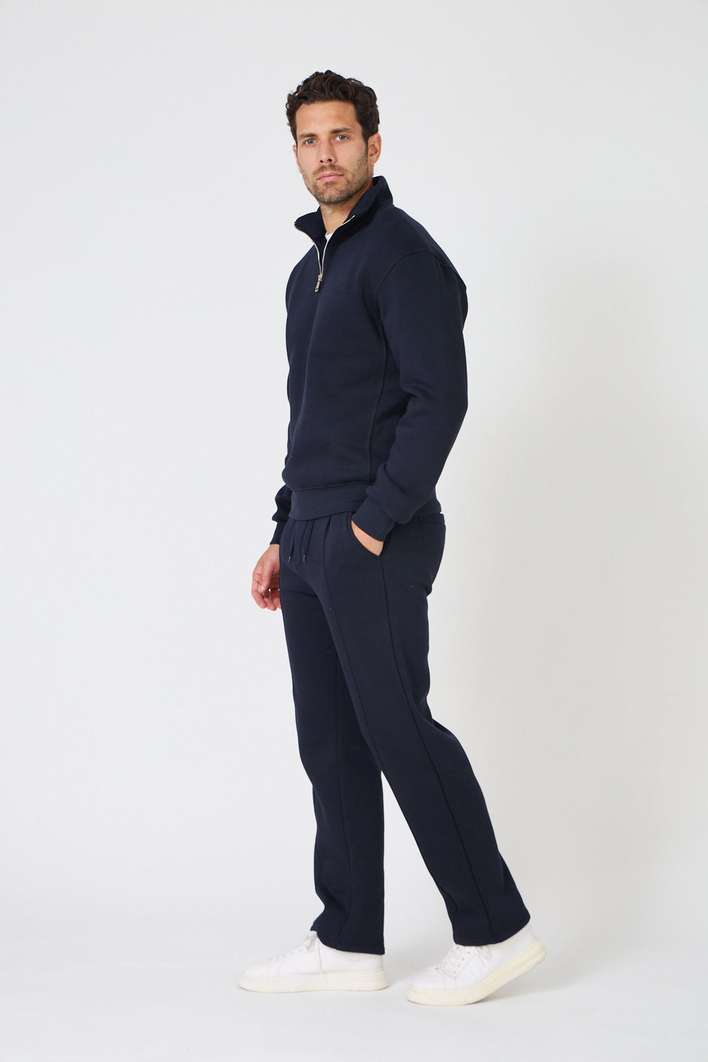 Half-Zip Sweatshirt and Jogger Set