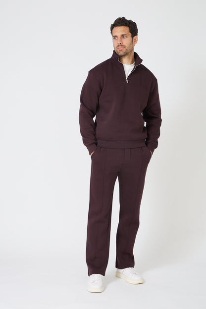 Half-Zip Sweatshirt and Jogger Set