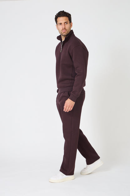 Half-Zip Sweatshirt and Jogger Set