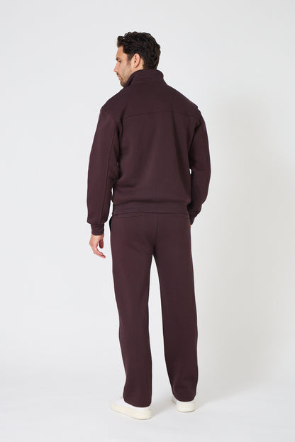 Half-Zip Sweatshirt and Jogger Set