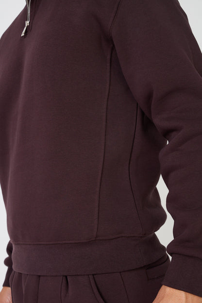 Half-Zip Sweatshirt and Jogger Set