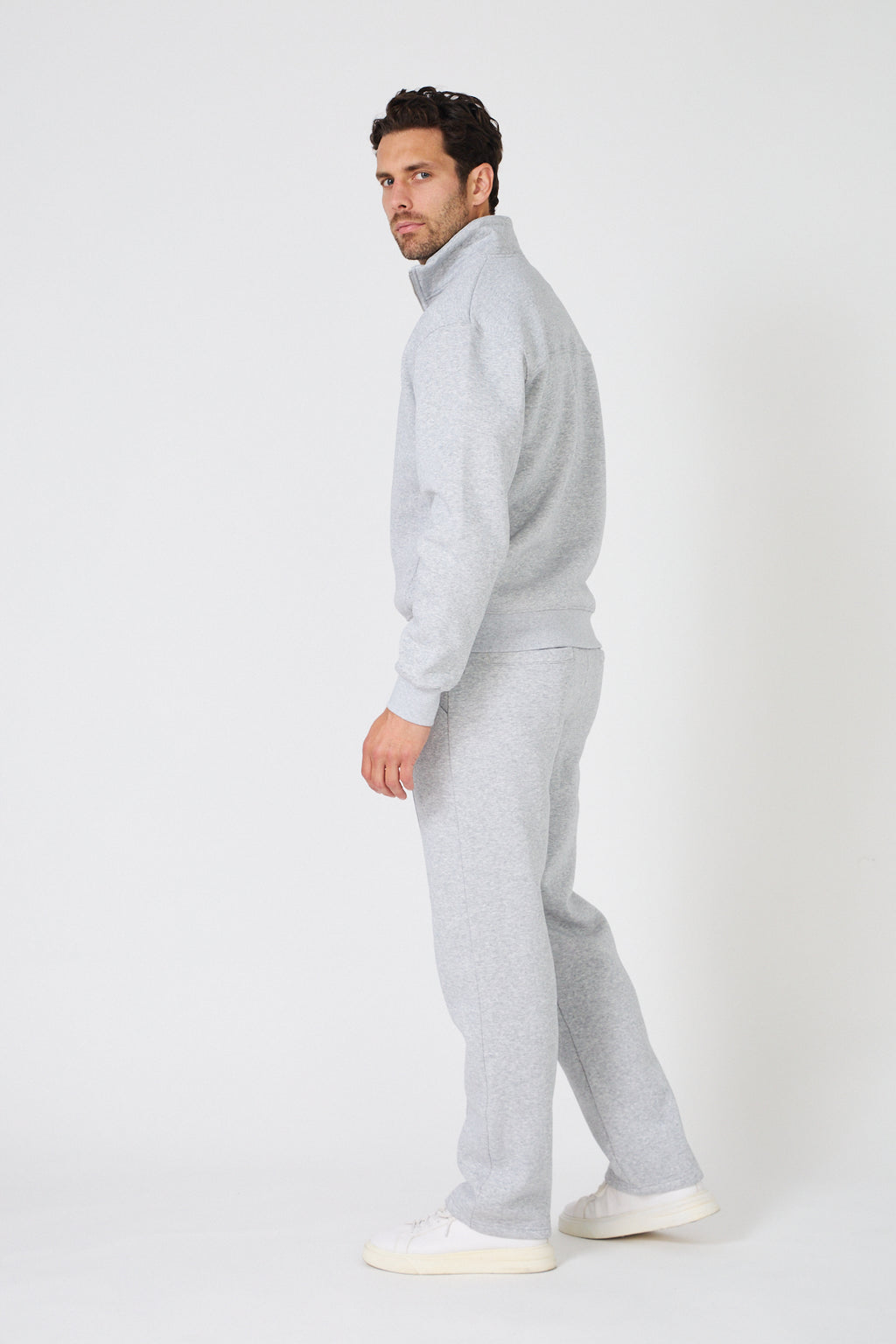 Half-Zip Sweatshirt and Jogger Set