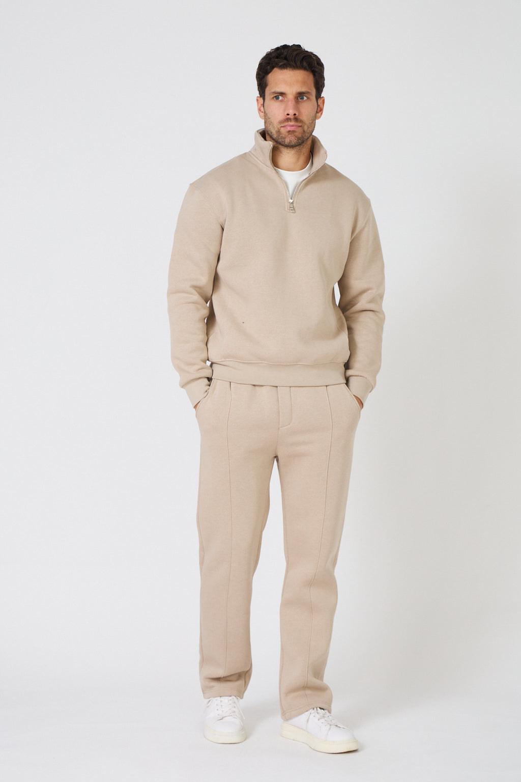 Half-Zip Sweatshirt and Jogger Set