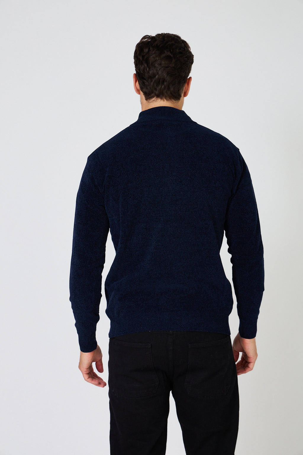 Pull Homme Maille Fine Douce - Col Montant Zippé