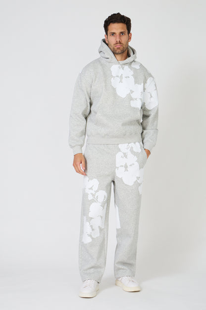 “Floral Print” Sweatshirt Set – Black