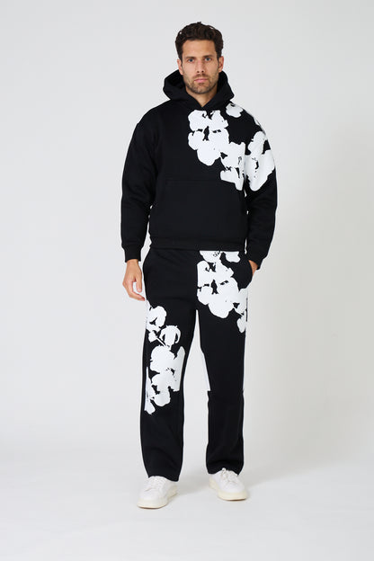 Floral Print Sweatshirt Set
