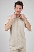 Chemise en Lin à Manches Courtes