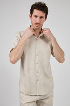 Chemise en Lin à Manches Courtes