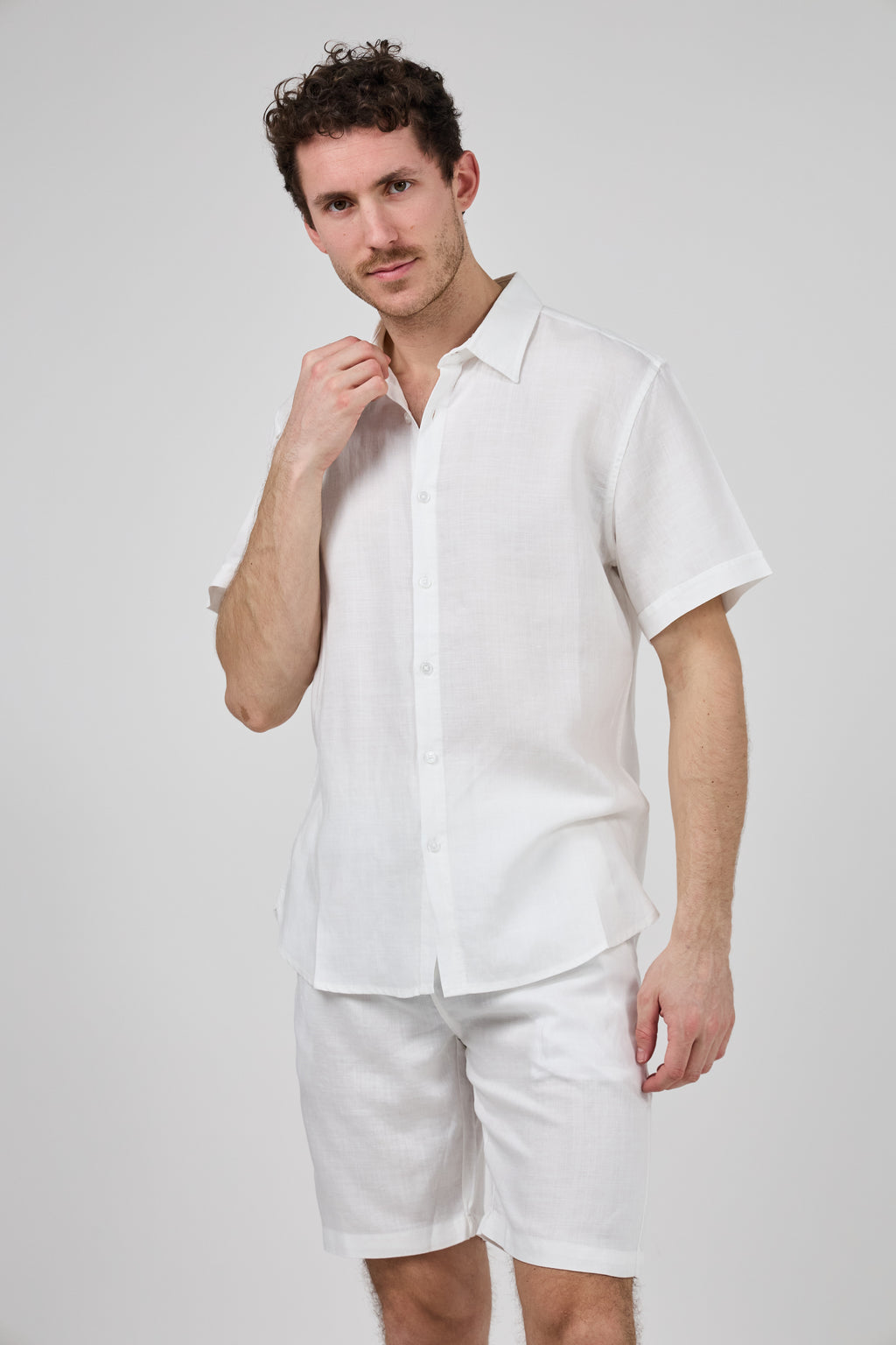 Chemise en Lin à Manches Courtes