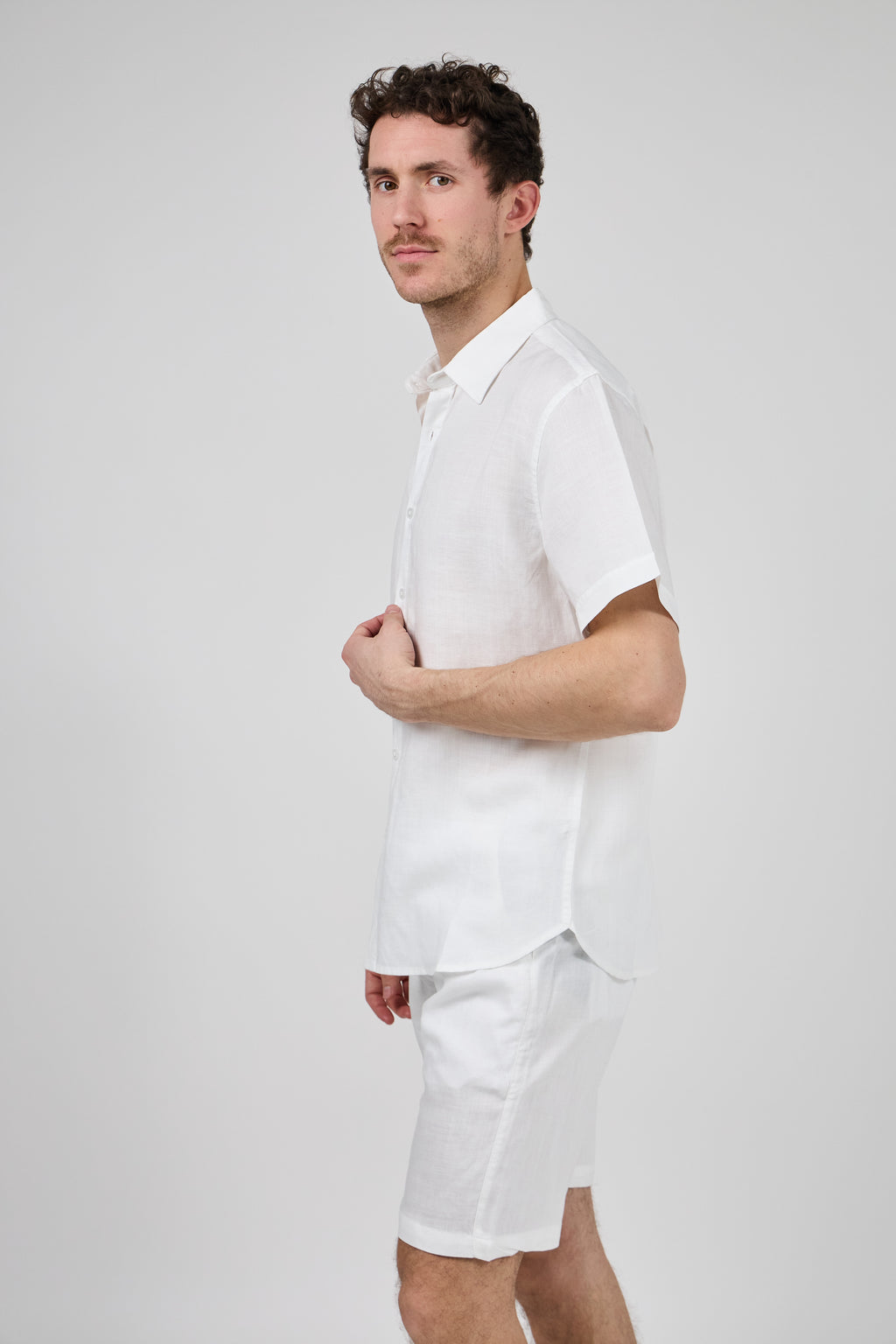 Chemise en Lin à Manches Courtes