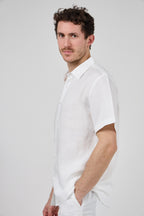 Chemise en Lin à Manches Courtes