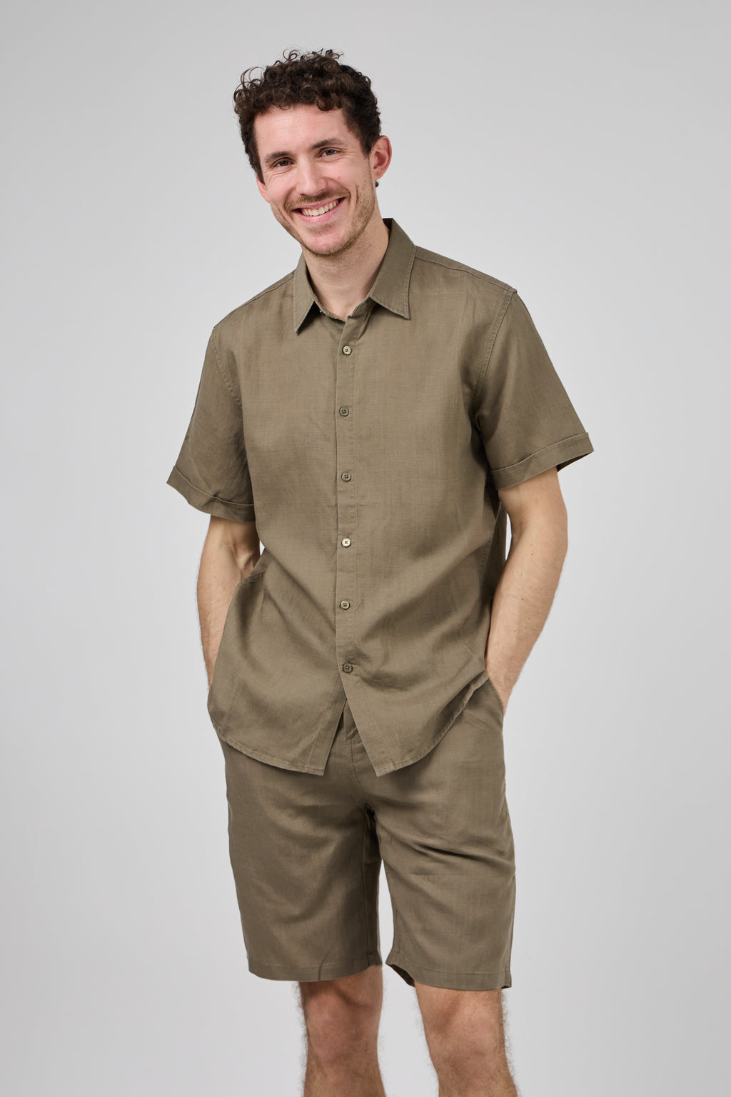 Chemise en Lin à Manches Courtes