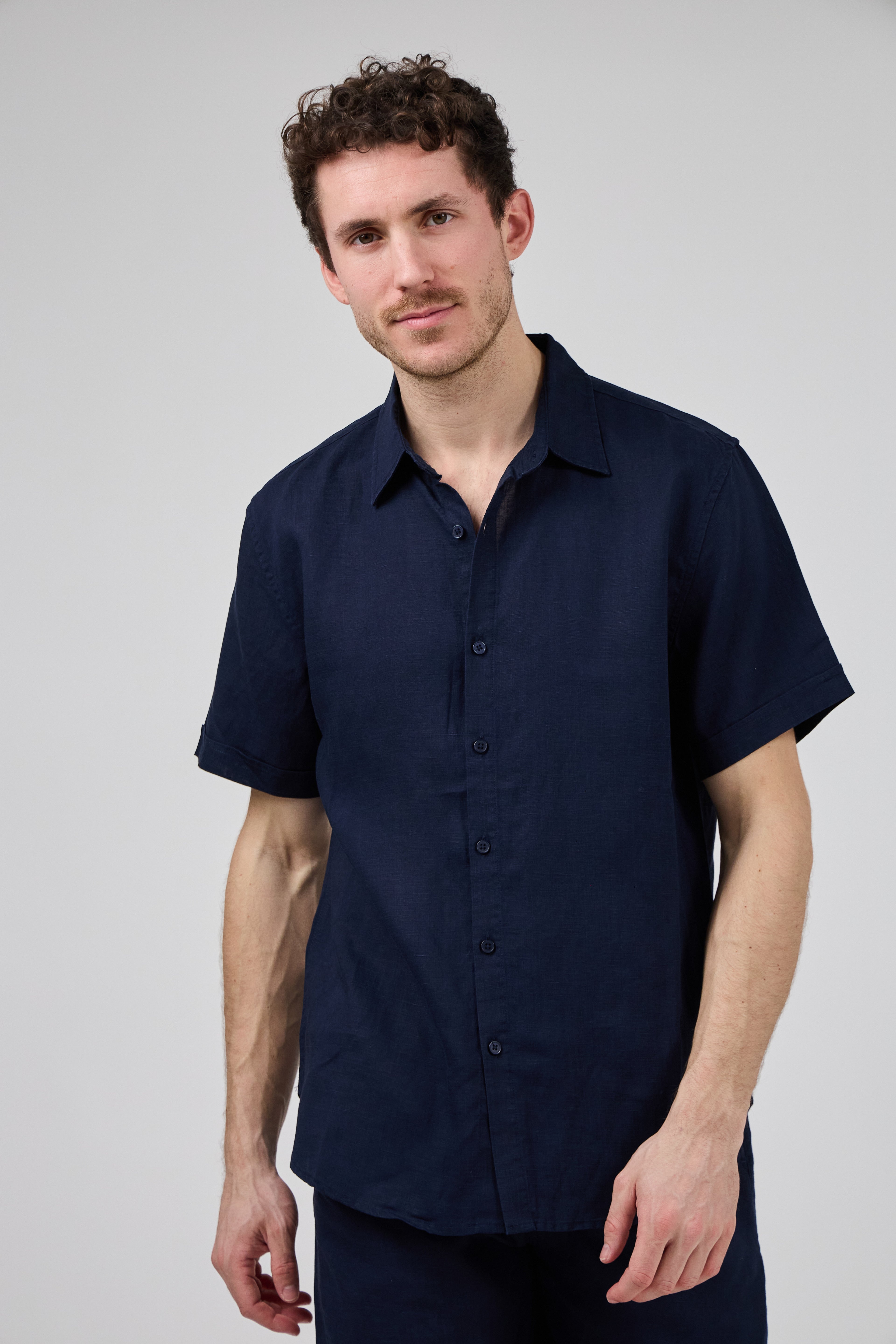 Chemise en Lin à Manches Courtes