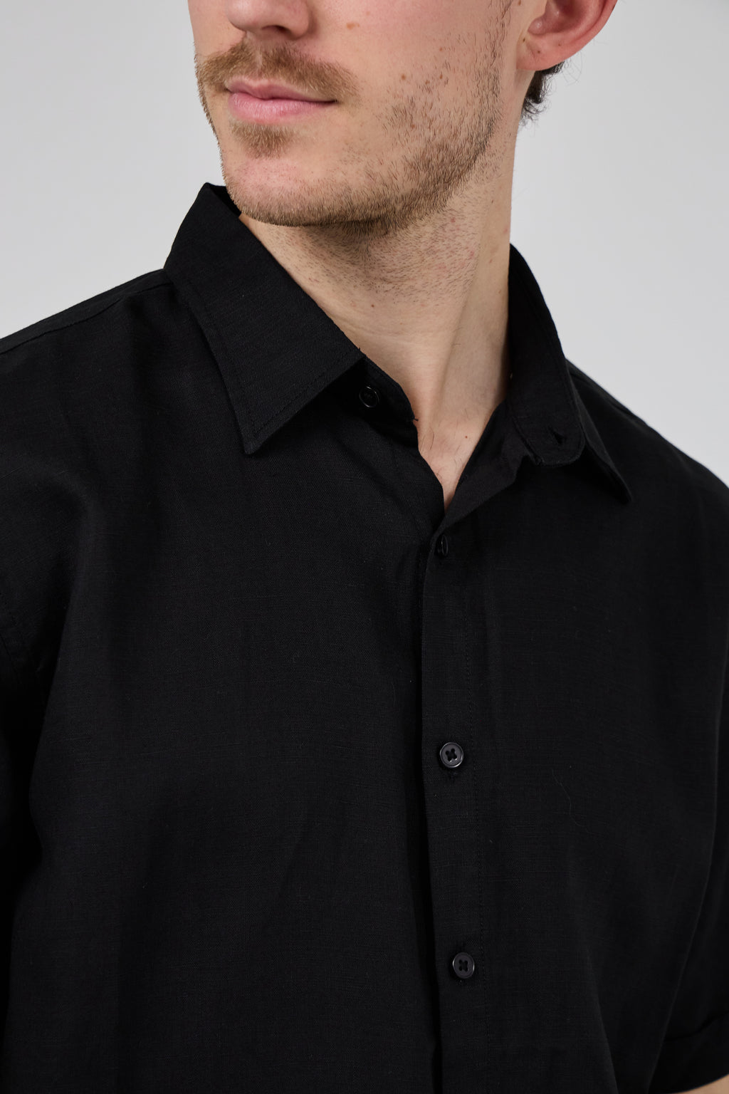 Chemise en Lin à Manches Courtes