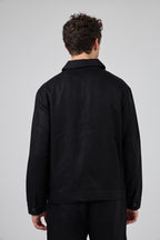 Veste en lin zippée à col classique doubler à l interieur avec poche