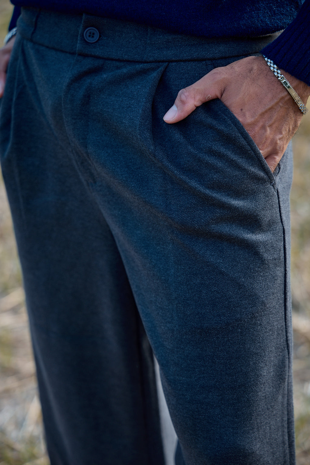 Pantalon Large à Pinces Homme