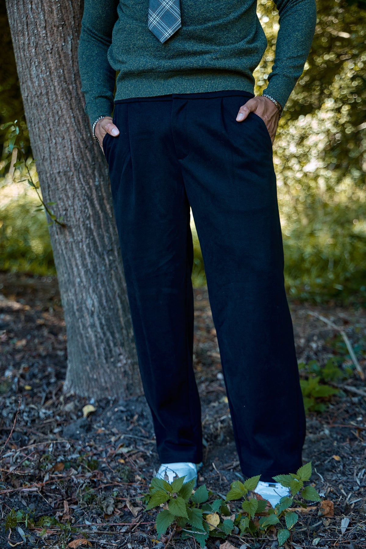 Pantalon Large à Pinces Homme
