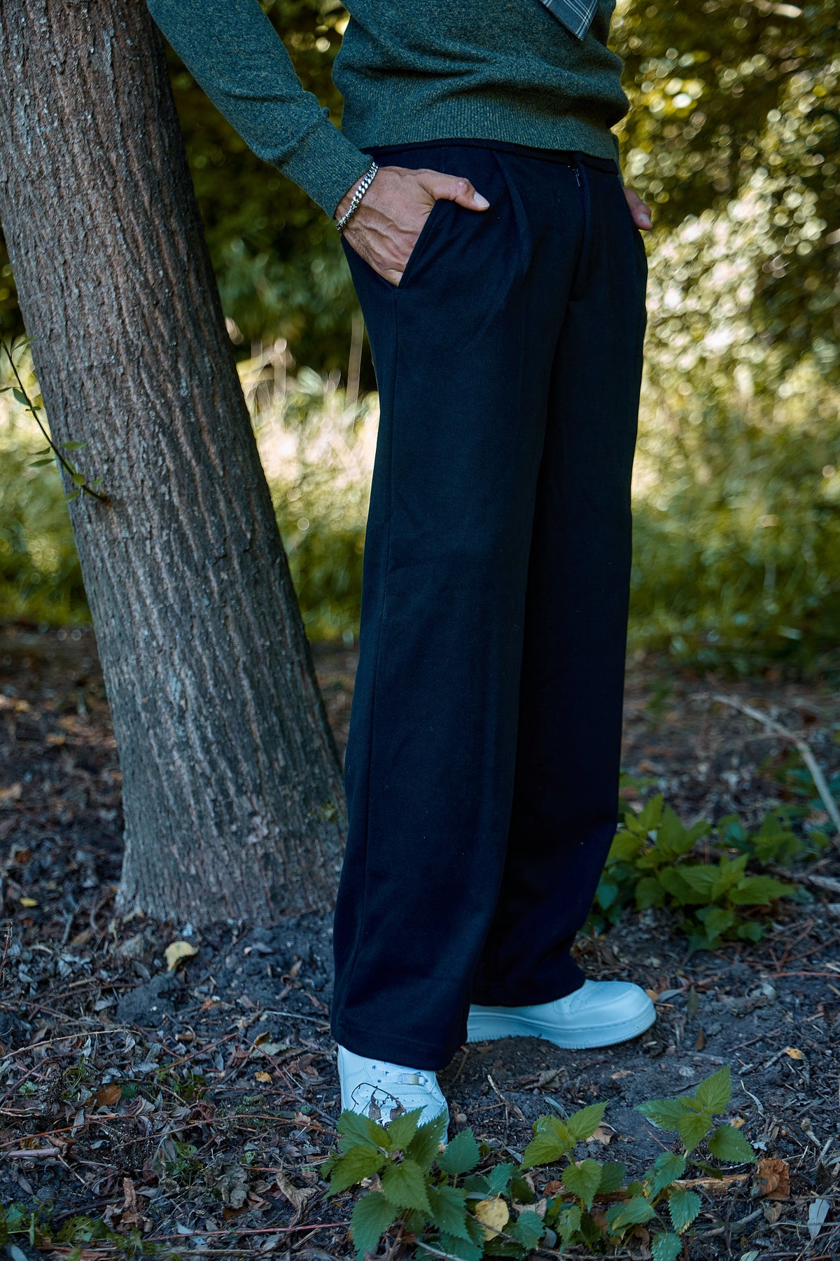 Pantalon Large à Pinces Homme