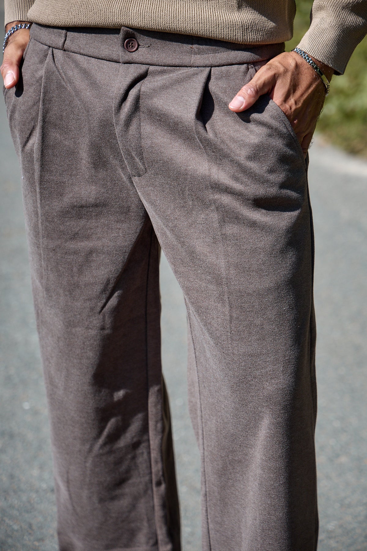 Pantalon Large à Pinces Homme