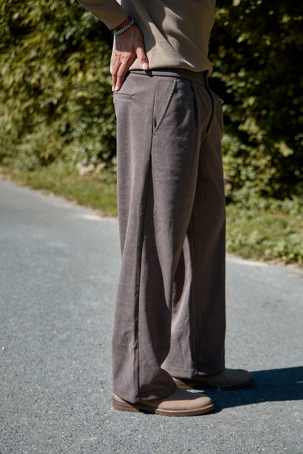 Pantalon Large à Pinces Homme