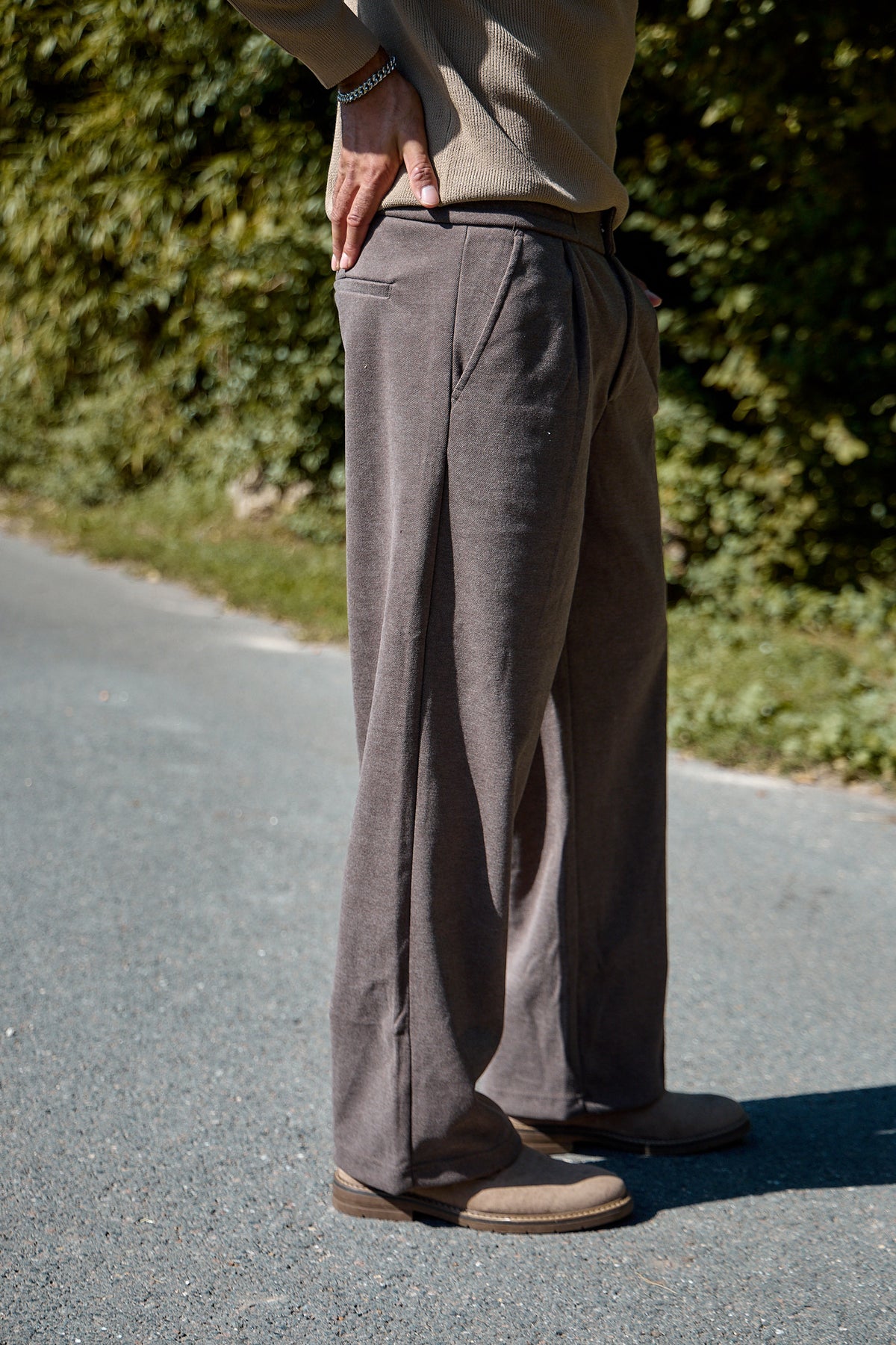Pantalon Large à Pinces Homme