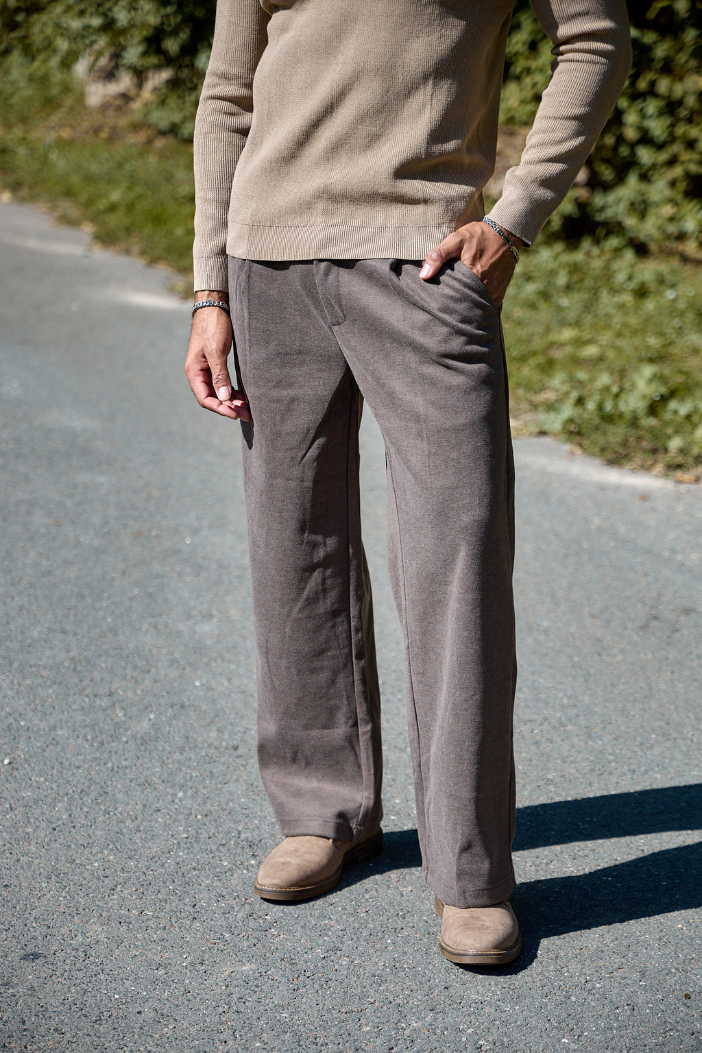 Pantalon Large à Pinces Homme