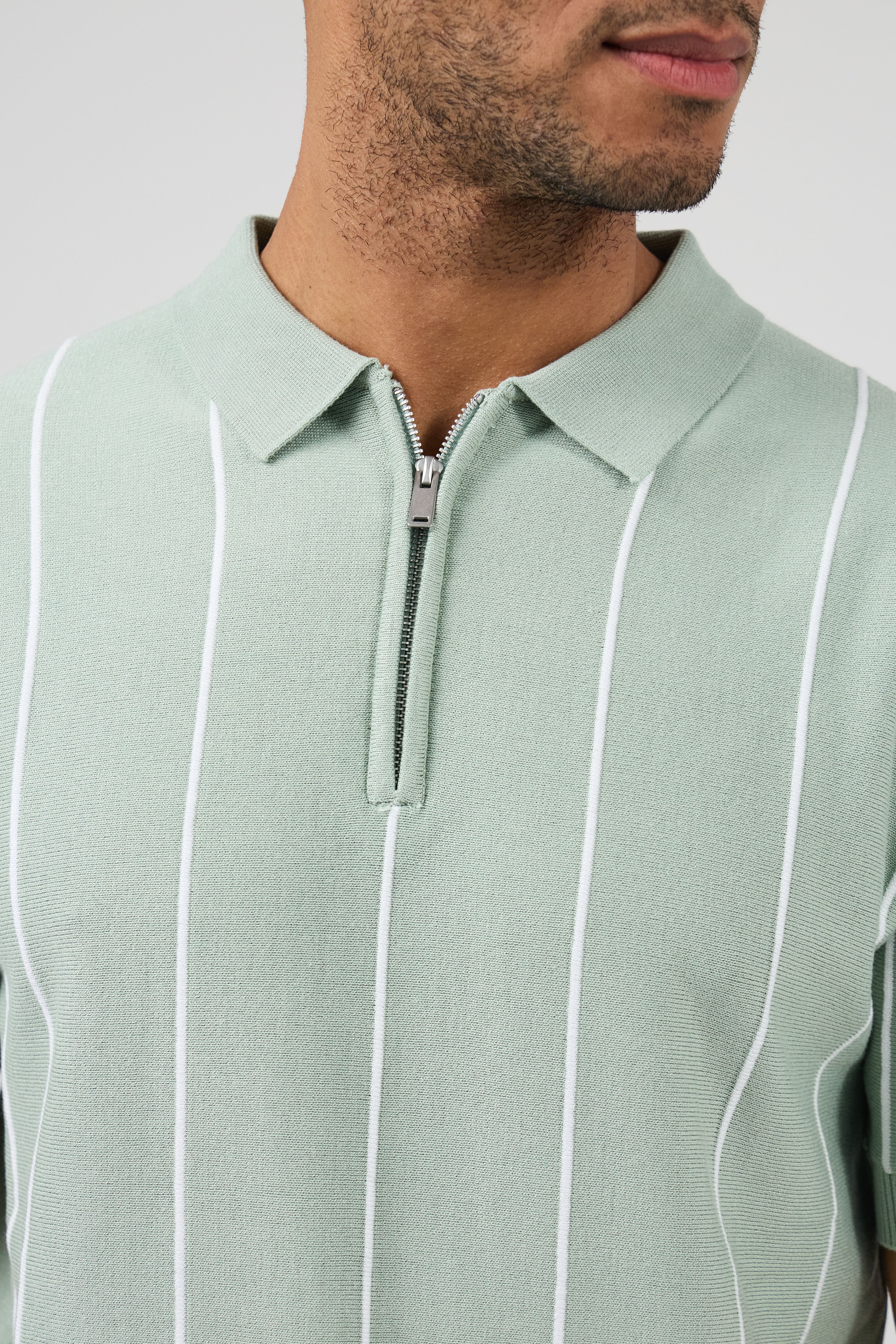 Polo en maille  avec zip